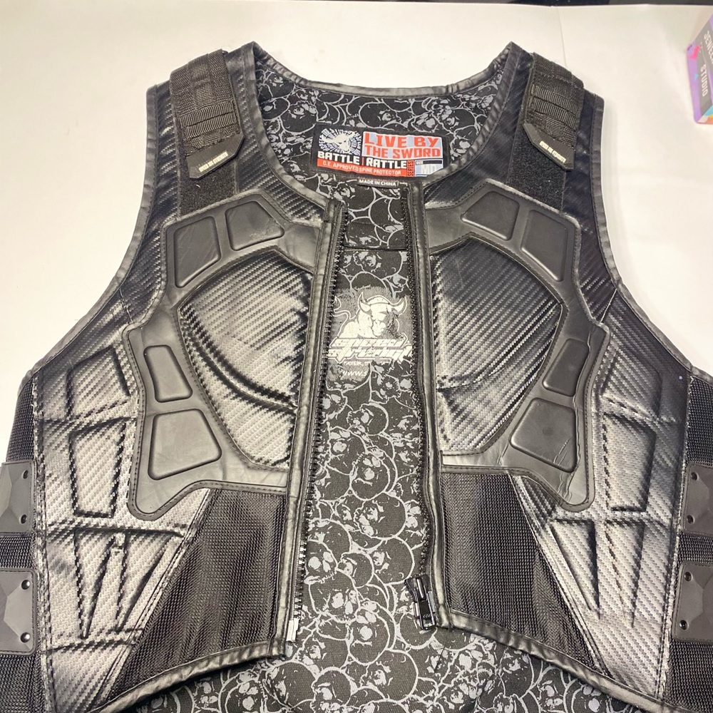 Speed and Strength True Grit Black Armored Motorcycle Vest Men's Size M
